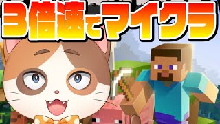 3倍速の世界でエンドラ討伐を目指すぞ！【マインクラフト】