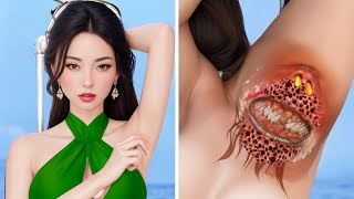 ASMR Clean the inflamed armpit area maggots & Parasitic dog ticks | Severely Injured Animation