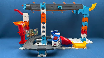 9 Min Satisfying Unboxing: Powered Transport Train Building Toy ASMR | No Talking Toy Review