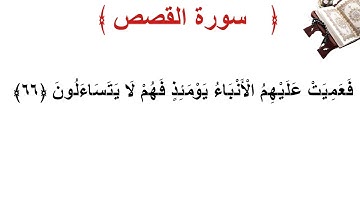 سورة القصص الأية 66