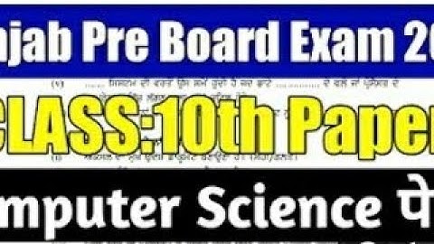 Calss 10th real pre board computer science paper  pre board paper 25 February 2021