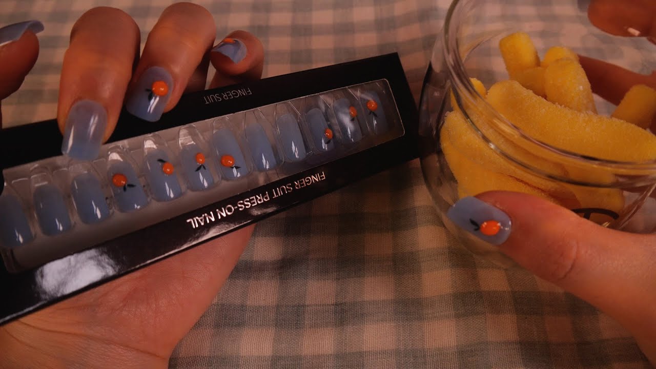 바나나 젤리 먹으면서 네일 붙이면서 수다 ASMR｜MBTI 검사 질문지 바꼈대요