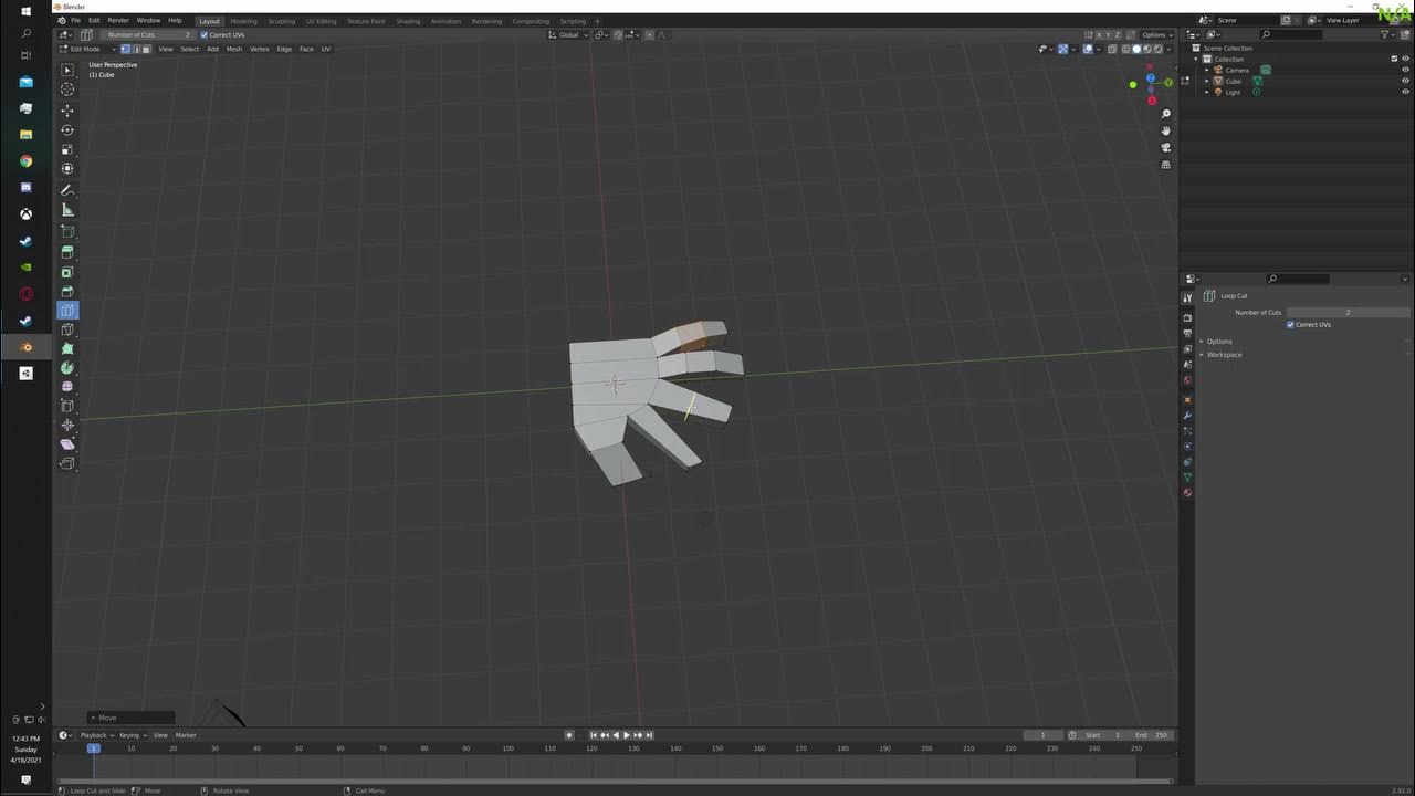 Unity Devlog01 Making a Hand in Blender YouTube