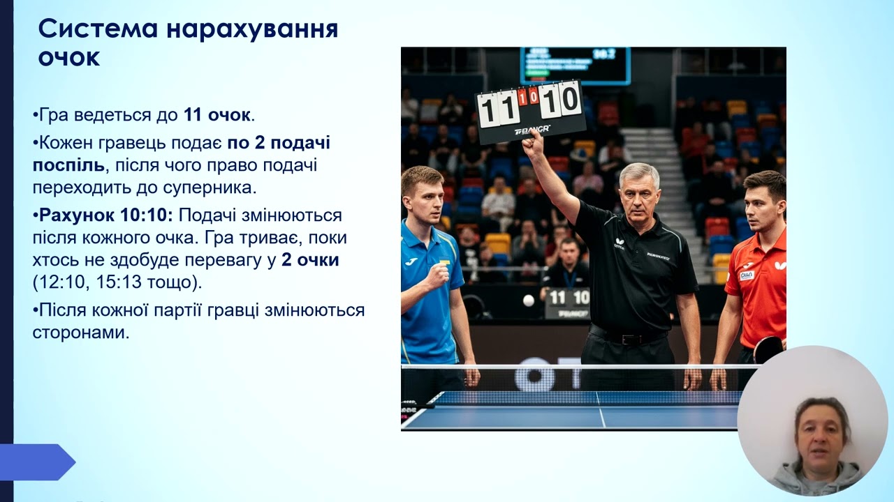 Основні правила гри в настільний теніс