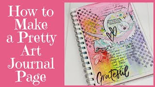 How to Make a Quick and Fun Art Journal Page with Mintay Happy Place