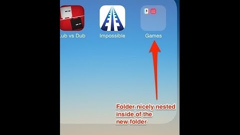 How to make nested folders on iOS 8