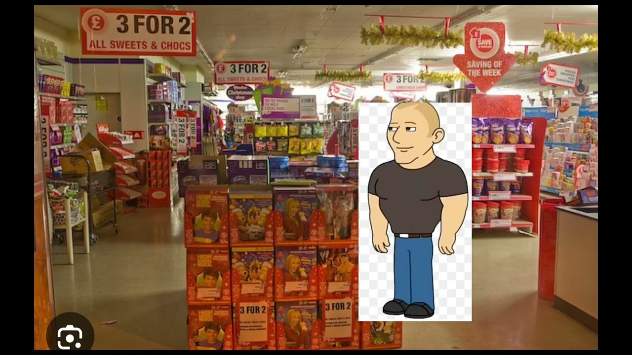 Childish dad misbehaves at Tesco and runs off the woolworths and gets grounded 