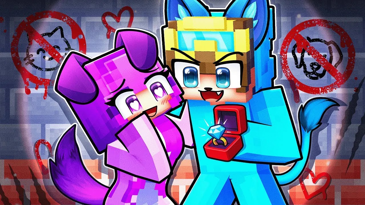 CAT and DOG FORBIDDEN MARRIAGE in Minecraft!