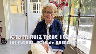 Increíble!!  Casta Ruiz tiene 102 años y sigue disfrutando la vida !!  Las Flores, Buenos Aires