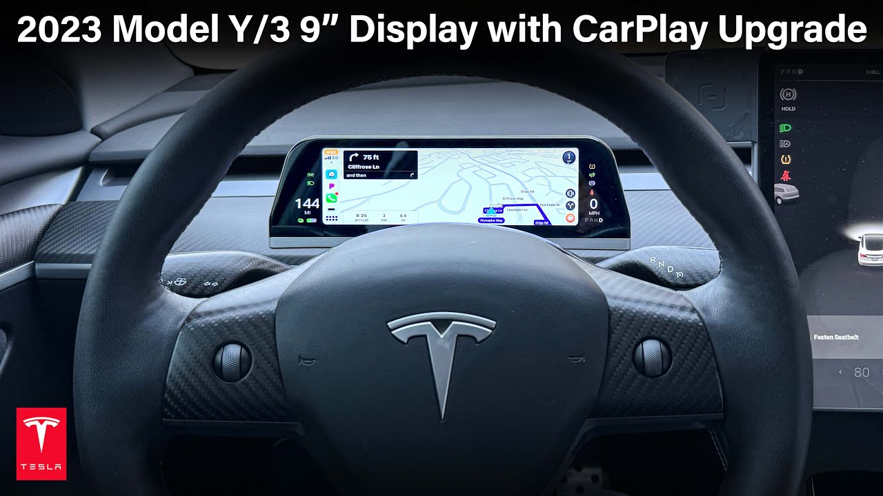 Für Tesla Modell 3 Modell Y Android Auto Instrument Dashboard