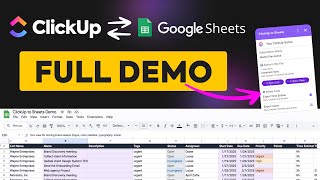 Clickup To Sheets Full Demo Sync Clickup Google Sheets In Minutes