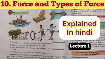 6th Std - Science - Chapter 10 Force and Types of forces explained in hindi - Lecture 1 - Class 6