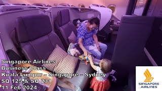 Singapore Airlines Business Class with a Baby (Feb 2024) - Kuala Lumpur to Sydney (via Singapore)