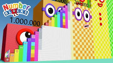 Looking for Numberblocks Step Squad 1 vs 500000 to 10 MILLION Standing Tall Numbers Patterns