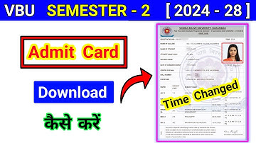 VBU Sem 2 Admit Card kaise Download karen l Semester 2 admit card kaise dekhen 2024 28 AEC english 