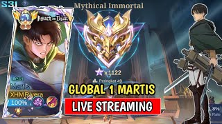 LIVE GLOBAL 1 MARTIS PUSH IMMORTAL 2000 STAR - Mobile Legends