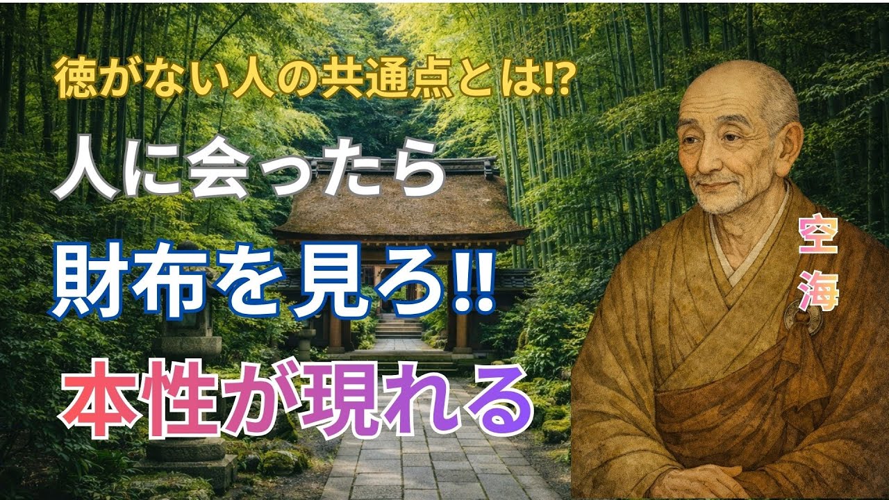 【人の本性はここに出る】空海が教える「徳のない人」を見抜く意外なポイント