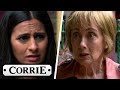 Alya Discovers That Elaine Is Geoff's Ex-Wife | Coronation Street