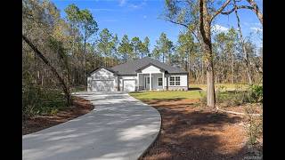1 Acre Hernando Florida New Home For Sale in Citrus Hills- No HOA  MLS#852000