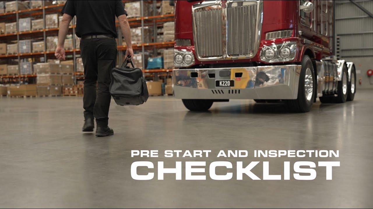 Kenworth K220 Driver Training PreStart and Inspection Checks YouTube
