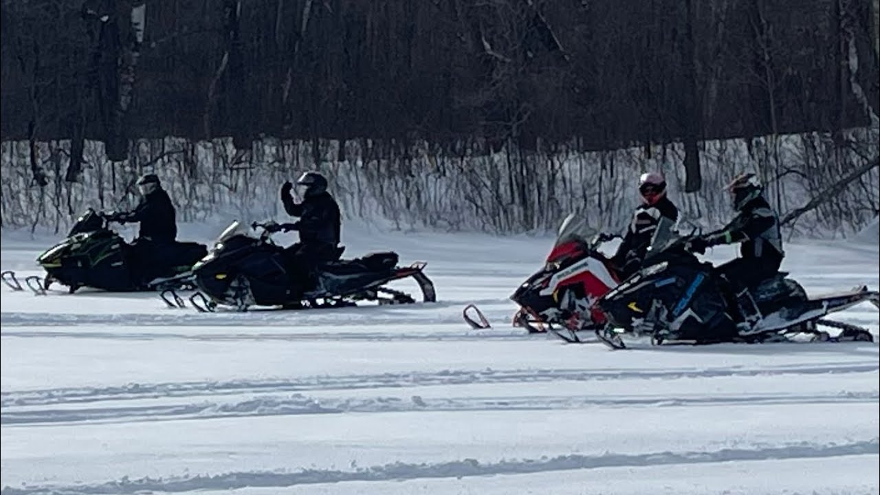 Pond racing (4) last good snowmobile race Saturday’s in Minnesota - YouTube