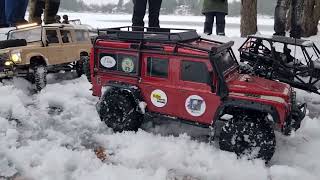 Glöggrundan, December 2023. RC car action in the slippery snow.