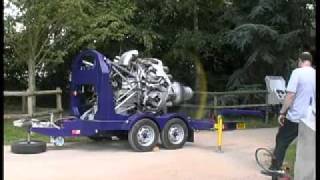 Bristol Hercules 216 aero radial engine second run, smoke, dust and backfire