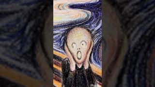 "The Scream" Redrawn With CRAYONS #shorts screenshot 5