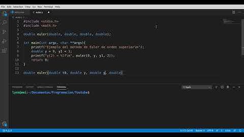Programación del método de Euler de orden superior