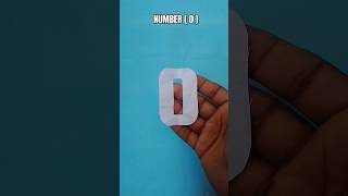 number (0) cutting origami - how to cut number (0) with paper - easy number .#shorts #trending
