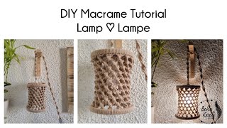 DIY Macrame Lamp Tutorial EN-FR Tuto Lampe en macramé 1