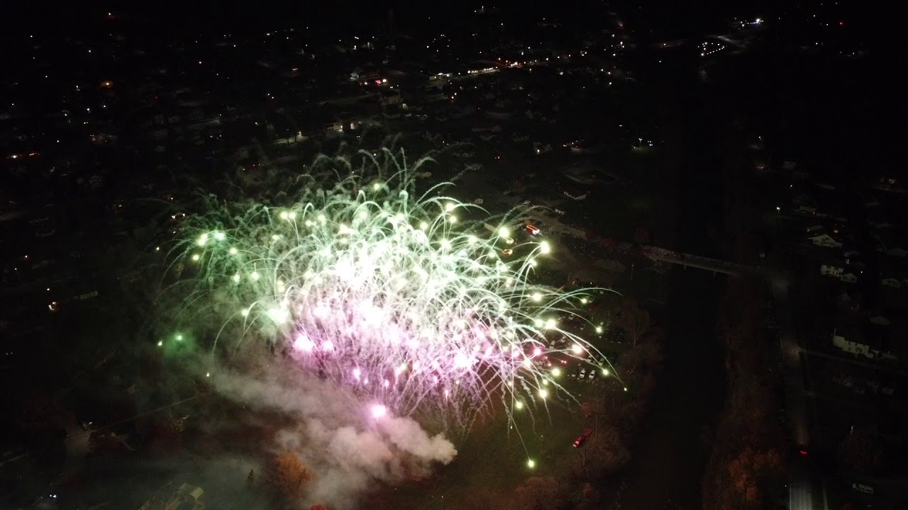 Woodville Fireworks Aerial view from Drone 🎆 ( PTXVI ) YouTube