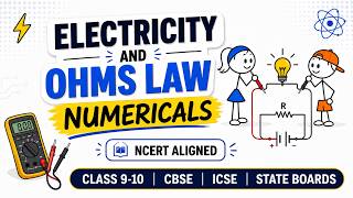 Electricity and Ohm’s Law Numericals for Class 9–10 | Full Visual Lesson | CBSE / ICSE || Physics