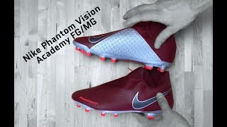 Nike Phantom Vision Academy FG/MG 'Team red/Mtlc dark grey' | UNBOXING |  football shoes | 2018 - YouTube