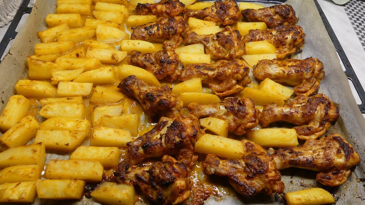 ALI DI POLLO ARROSTO AL FORNO CON PATATE I Ali di pollo e patate ...