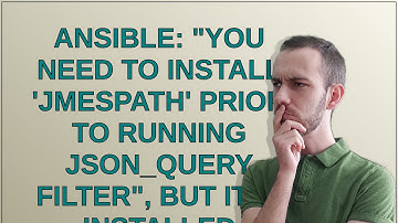 Ansible: "You need to install 