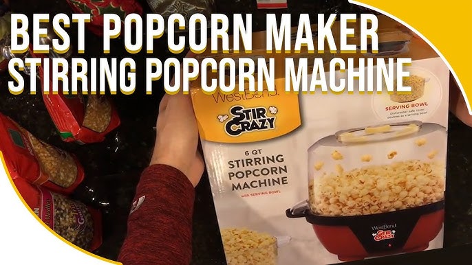 West Bend Stir Crazy Stirring Oil Popcorn Maker with Serving Bowl