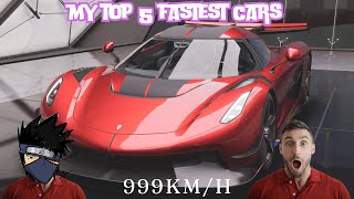 MY TOP 5 FASTEST CARS IN FORZA 5