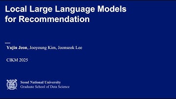 [CIKM 2025] Local Large Language Models for Recommendation