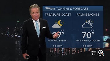 WPTV First Alert Weather Forecast for Evening of Friday, Oct. 17, 2025