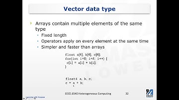 OpenCL data types and device memory
