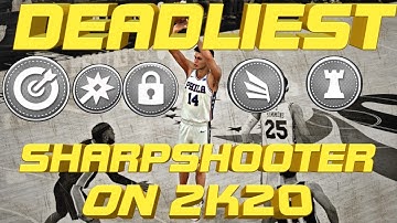 THE DEADLIEST SHARPSHOOTER BUILD ON NBA 2K20! 99 OPEN 3-POINT SHOT AND 56 BADGES!