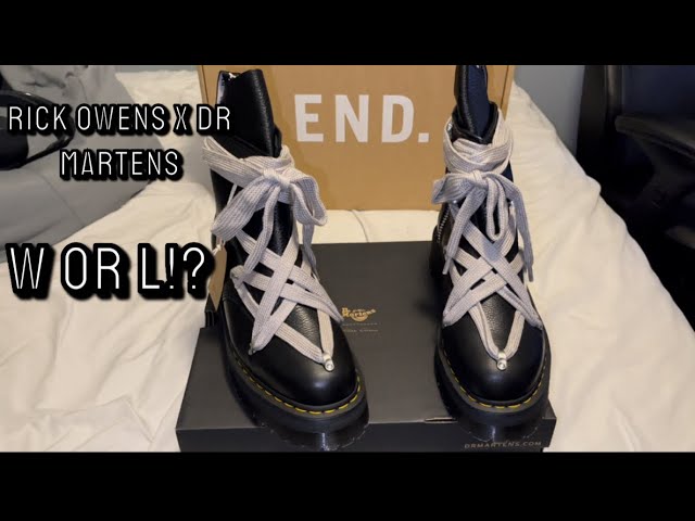 Rick Owens x Dr. Martens Quad Sole Pentagram Jumbo Lace Boot 'Black' ( Full  Review )