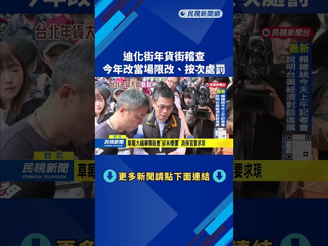 台北年貨大街不定時稽查 今年改規定"當場限改.按次處罰"－民視台語新聞