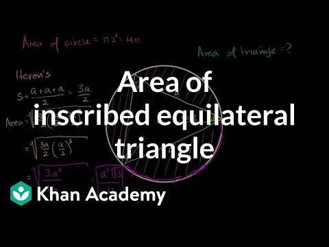 Video: Hur Man Hittar Området För En Triangel Som är Inskriven I En Cirkel