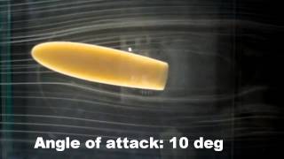 Blunt trailing edge airfoil smoke visualization