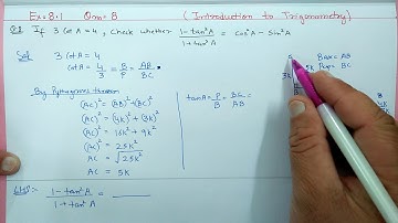 Ex.8.1 (Q.8) Chapter:8 Introduction To Trigonometry | Ncert Maths Class 10 | Cbse.