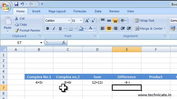 Do Complex Number Calculations in MS Excel