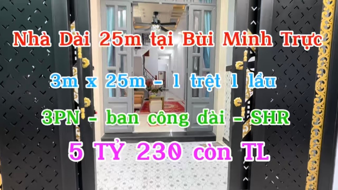 🏠🌸 Nhà đẹp dài 25m tại Bùi Minh Trực - Giá 5 TỶ 230 còn TL 🌸🏠
