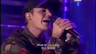 [한글자막] 열일하는 저스틴비버의 라이브 'What do you mean'
